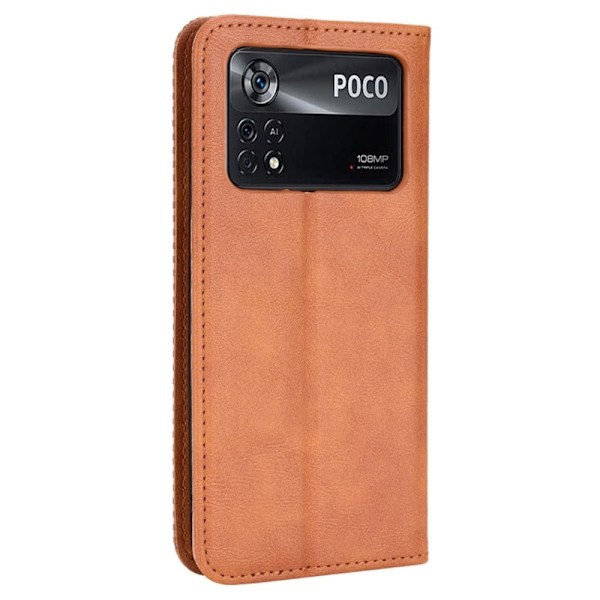 Bofink Vintage Xiaomi Poco X4 Pro 5G læderetui - Brun Brown