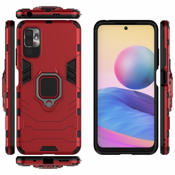 Ring Guard etui - Xiaomi Redmi Note 10 5G - Rød Red