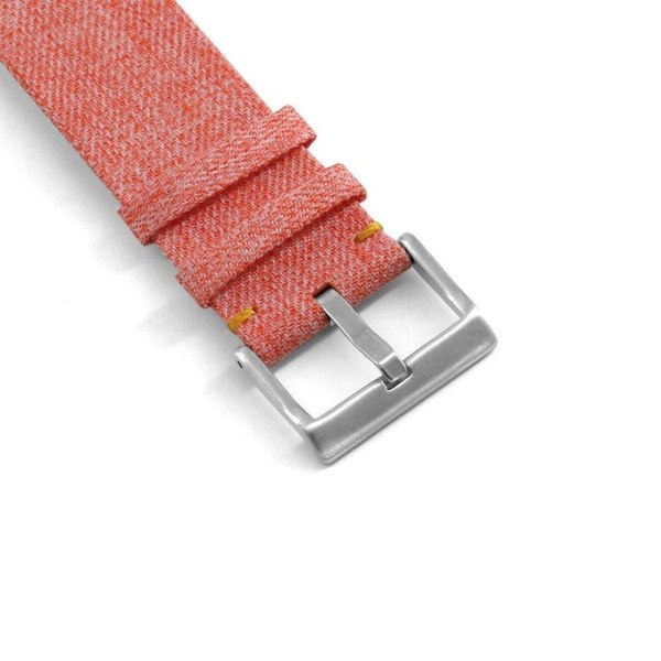 Fitbit Versa klockarmband canvas metall spänne - Orange Orange