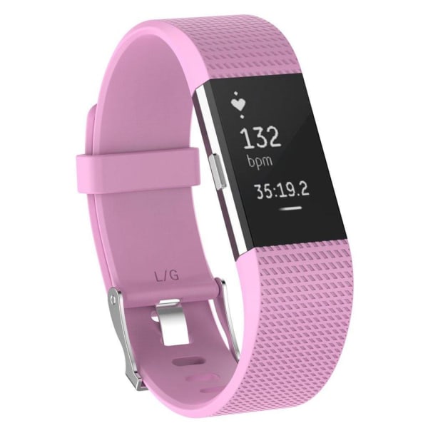 Fitbit Charge 2 Klockband i miljövänligt material - Storlek L Ljus rosa Rosa