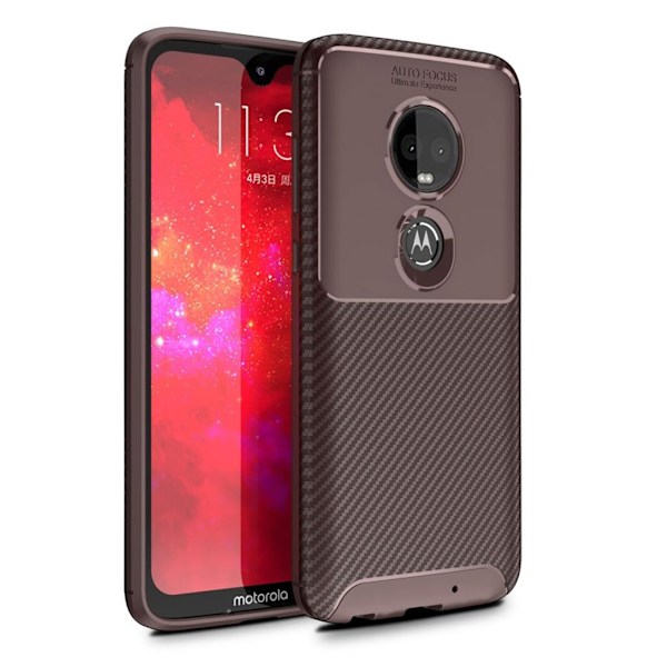 Carbon Flex Motorola Moto G7 Plus skal - Brun Brun
