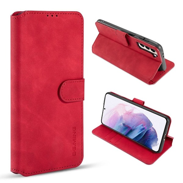 DG.MING Samsung Galaxy S21 Plus Retro Case - Punainen Red