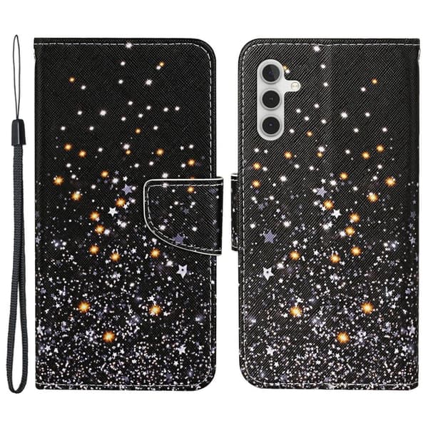 Wonderland Samsung Galaxy S24 Plus flip etui - Knuste Stjerner Black