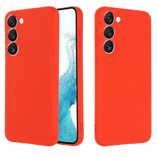 Matte Liquid silikone cover til Samsung Galaxy S23 Plus - Rød Red