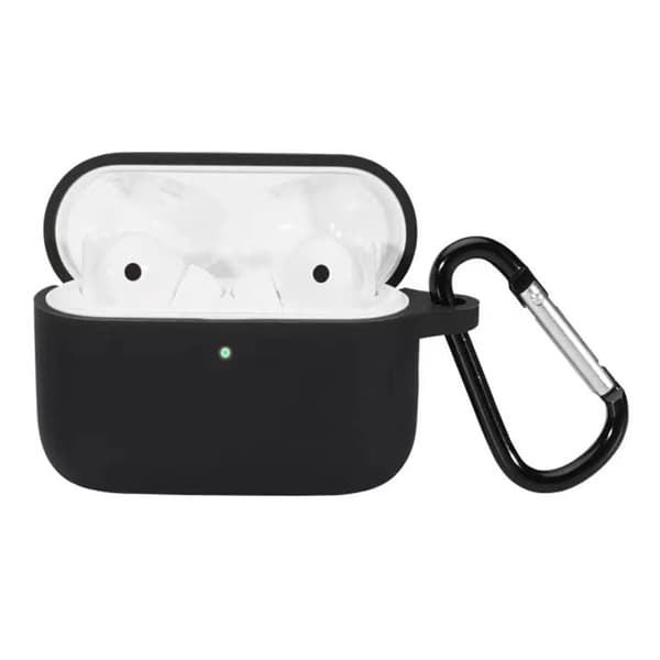 Honor Earbuds 2 SE silikonfodral med karbinhake - Svart Svart