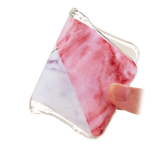 Marble design Samsung Galaxy S22 Ultra cover - Blommeblomst Pink