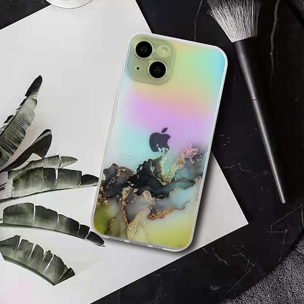 Marmormotiv iPhone 15 Plus skal - Flerfärgad multifärg