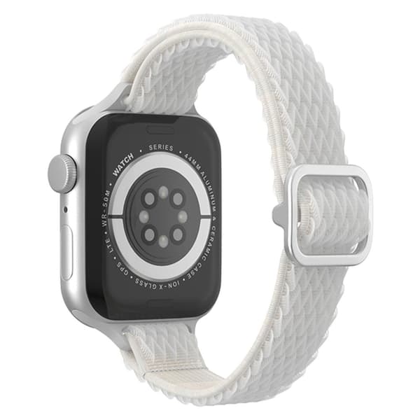 Apple Watch (41 mm) klockarmband i nylon med vågform - Vit Vit