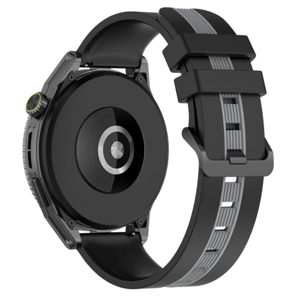 22mm Universal dual-color silikone urrem - Sort / Grå Black