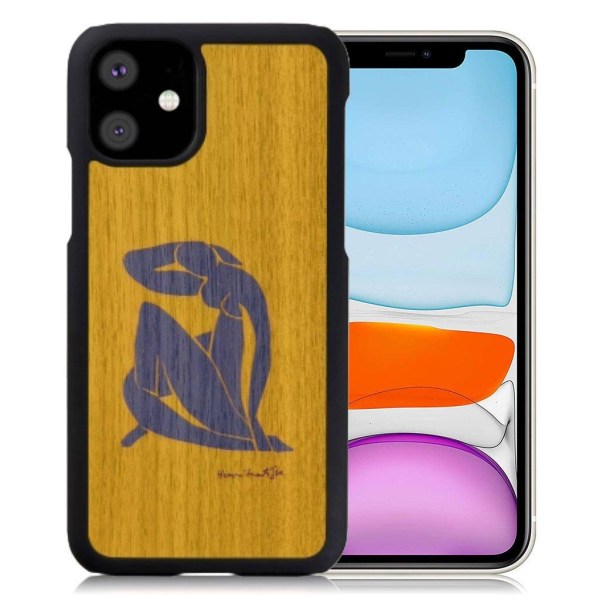 Man&Wood premiumfodral för iPhone 11 - Nu Bleu Brun