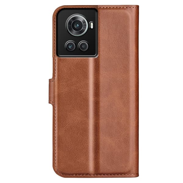 OnePlus 10R / OnePlus Ace nahkainen lompakokkotelo - Vaalean Ruskea Brown
