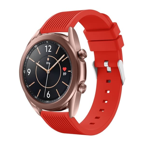 Samsung Galaxy Watch 3 (41mm) silikoninen kellonauha - Punainen Red