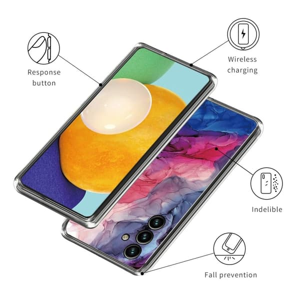 Marble Samsung Galaxy M14 Suojakotelo - Aqueous Vibrant Pattern Multicolor