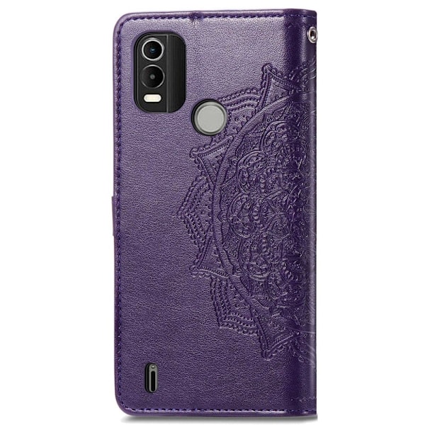 Mandala läder Nokia C21 Plus fodral - Lila Lila