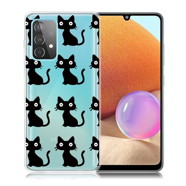 Deco Samsung Galaxy A32 kotelot - Mustat Kissat Black