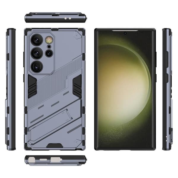 Støtsikkert hybriddeksel med et moderne preg for Samsung Galaxy S24 Ultra - Sølv Silver grey