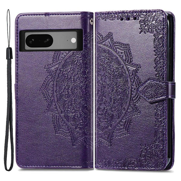 Mandala Google Pixel 7a Läppäkotelo - Violetti Purple
