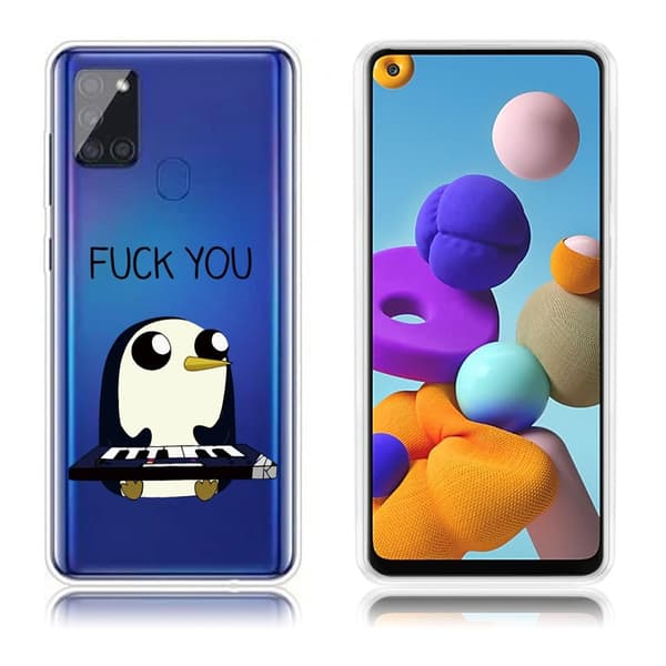 Deco Samsung Galaxy A21s skal - Pingvin Vit
