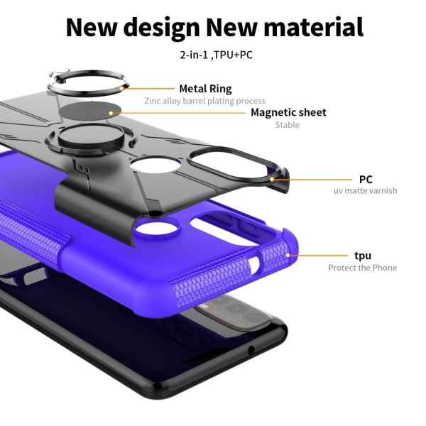 Kickstand cover with magnetic sheet for Motorola Moto E30 / E40 Orange