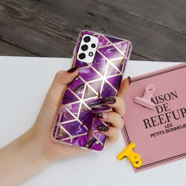 Marble Samsung Galaxy A33 5G Etui - Lilla Purple
