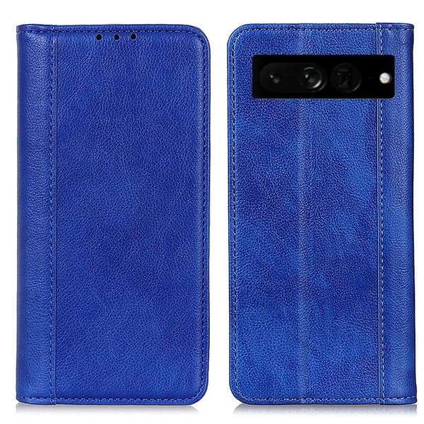 Aito nahkakotelo magneettisuljuksella Google Pixel 7 Pro - Sininen Blue