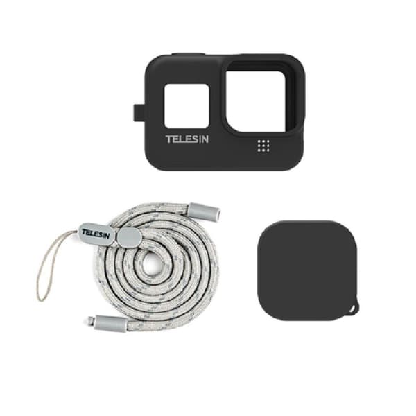 TELESIN GoPro Hero 9 silikonikotelo - Musta Black