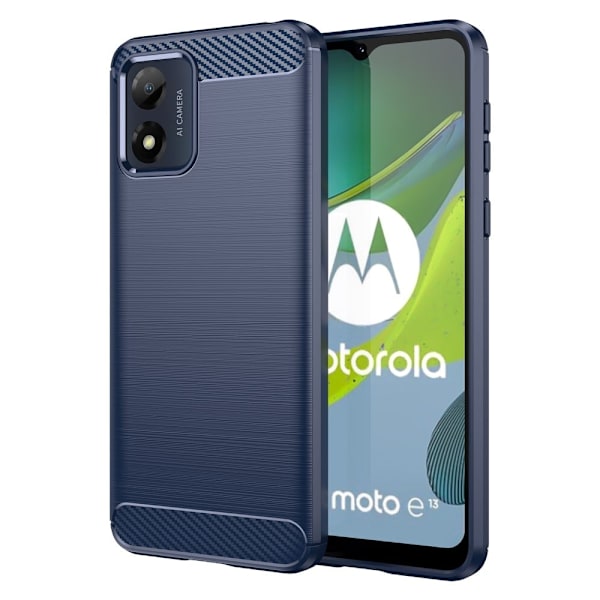 Carbon Flex Etui Motorola Moto E13 - Blå Blue