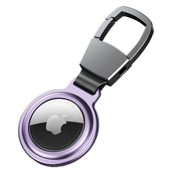 AirTags aluminum protective cover with key ring - Purple Purple