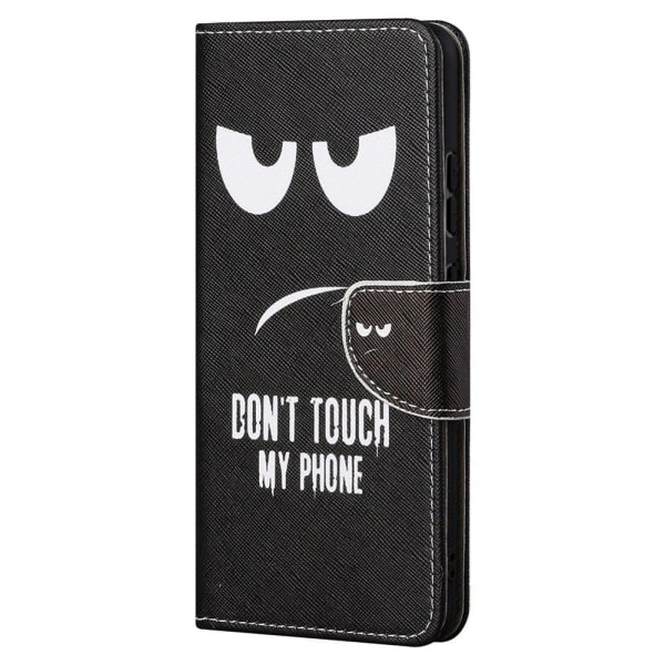 Wonderland Motorola Edge 20 Flip Etui - Don't Touch My Phone Black