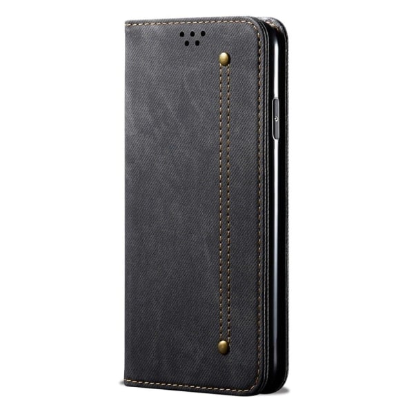 Jeans Xiaomi 12 Pro flip case - Musta Black