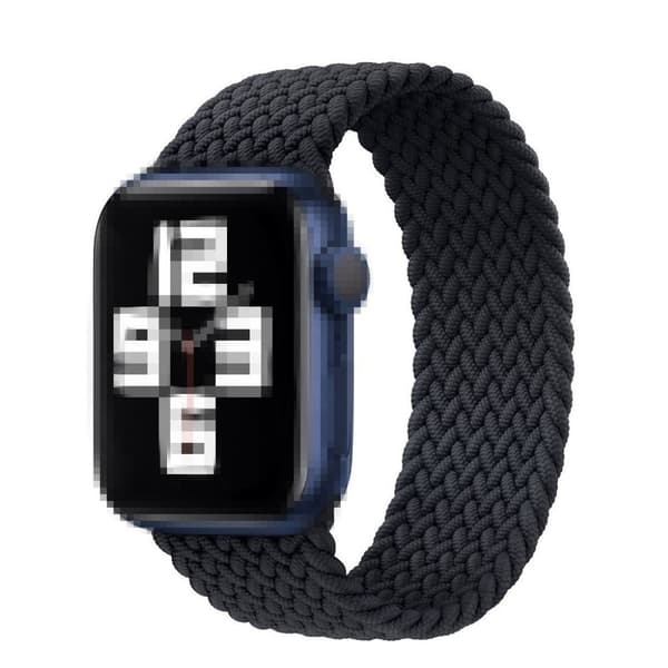 Apple Watch Series 6 / 5 44mm nylonkellonauha - Musta / Koko: L Black