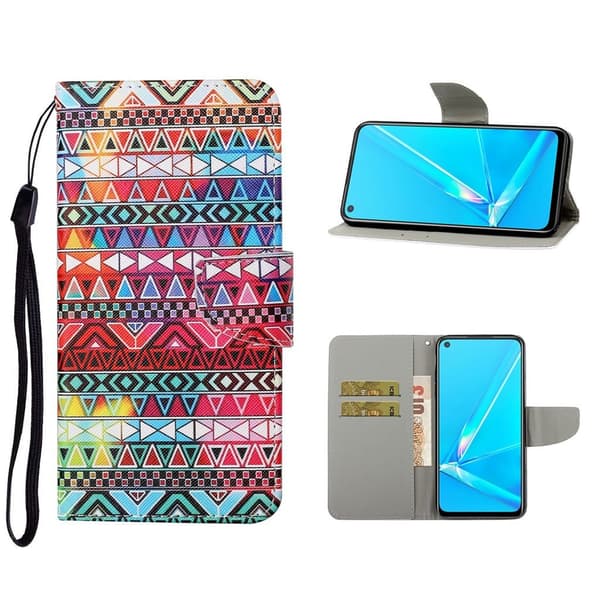 Wonderland Samsung Galaxy A72 5G Flip etui - Colorful Triangle Multicolor