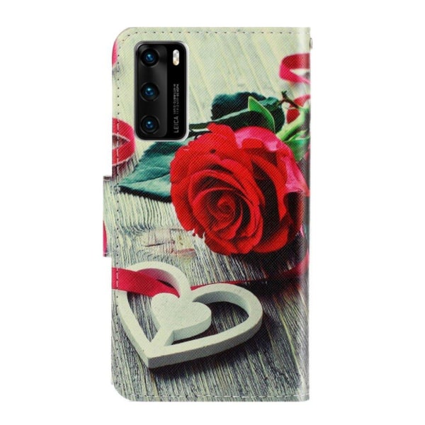 Wonderland Huawei P40 etui - Rød Rose Red