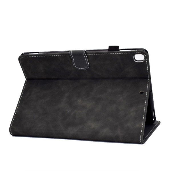 Solid Color Card Slots Stand Flip Leather Protective Cover iPad Black