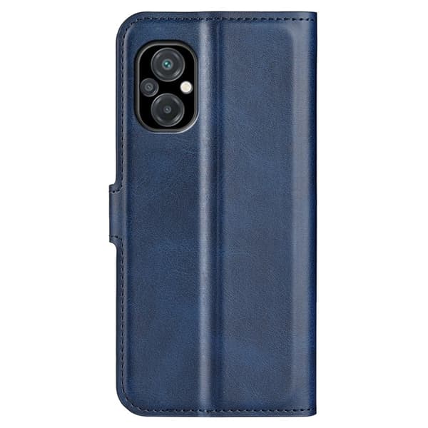Hållbart konstläder Xiaomi Poco M5 fodral med plånbok - Blå Blå