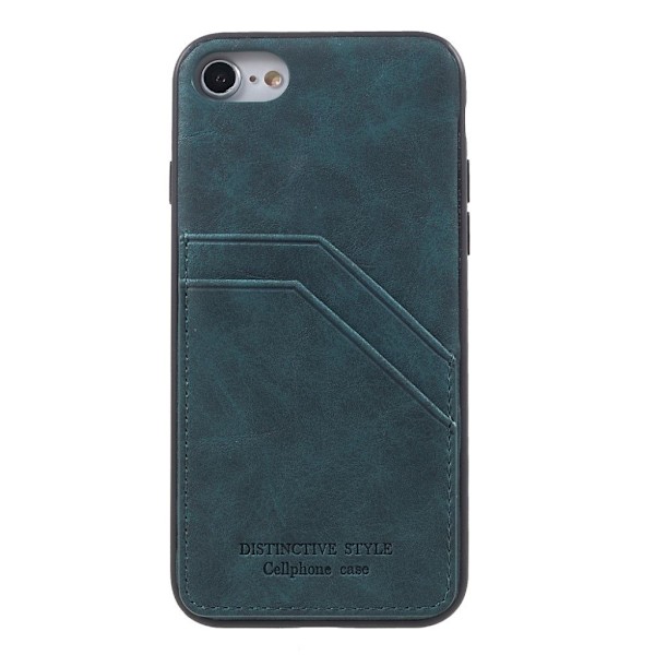 iPhone 7 / 8 læderetui i retrostil - Blå Blue