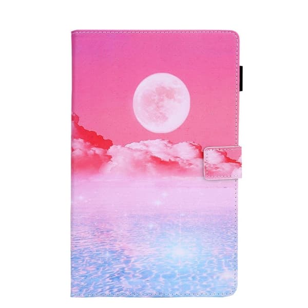 Amazon Fire HD 10 (2019) unikt mønster læder flip etui - måne Pink