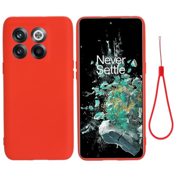 Matt flytende silikondeksel for OnePlus Ace Pro / OnePlus 10T - Rød Red