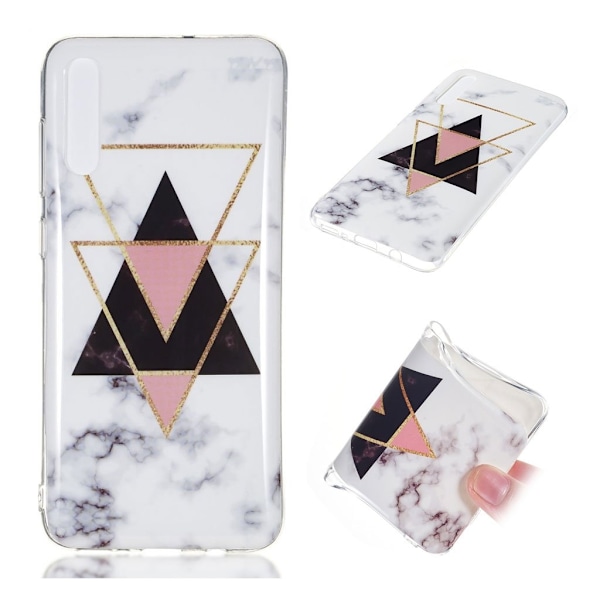 Samsung Galaxy A70 marmormønstret gel cover - stil X Multicolor