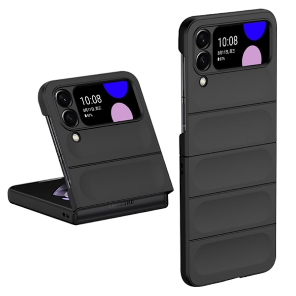 Blødt grebsformet cover til Samsung Galaxy Z Flip4 - Sort Black