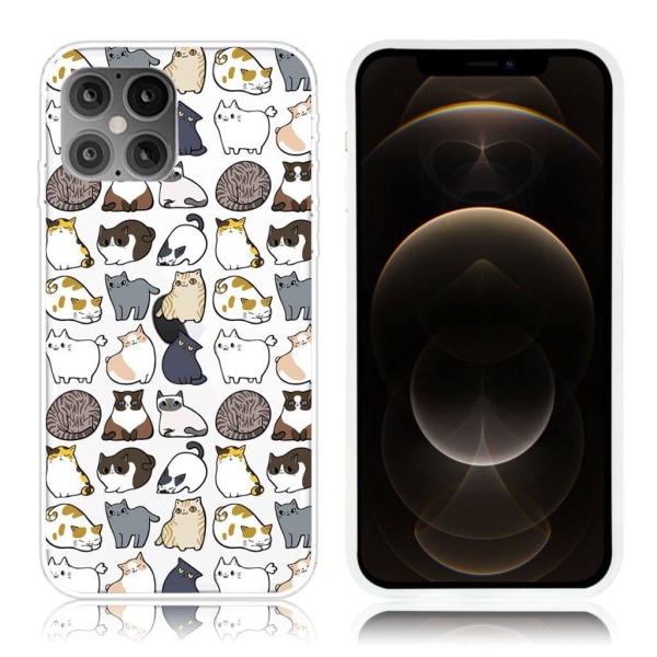 Deco iPhone 12 Pro / iPhone 12 skal - Katter multifärg