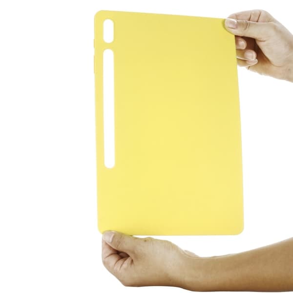 Samsung Galaxy Tab S10 Plus Case Liquid Silicone Anti-Scratch Tablet Cover - Yellow Yellow