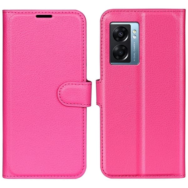 Classic Oppo A57 (2022) flip kuoret - Ruusu Pink