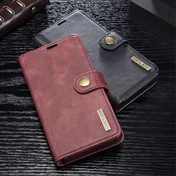 Dg.Ming Samsung Galaxy s10 e 2-I-1 Splittet Skinnetui - Rød Red
