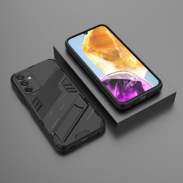 Stødsikkert moderne Samsung Galaxy M15 hybridcover - Sort Black