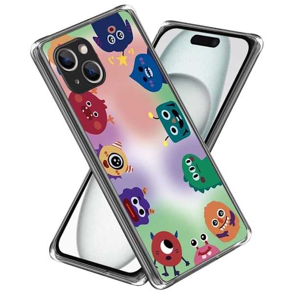 Deco iPhone 15 Plus deksel - Monstre Multicolor