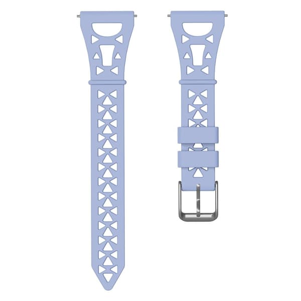 22 mm universal klockarmband i silikon med torndesign - Ljuslila Lila