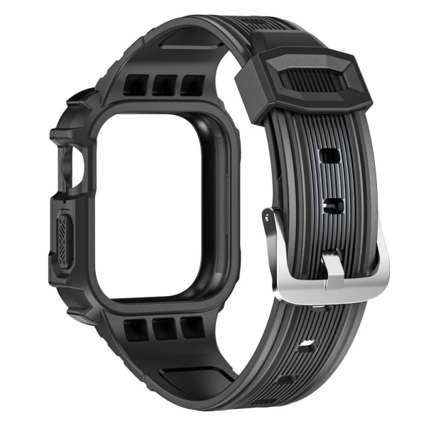 Apple Watch (41mm) dual color cover with watch strap - Black / B Black