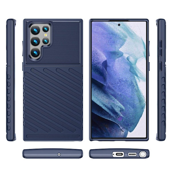 Thunder Samsung Galaxy S23 Ultra Etui - Blå Blue
