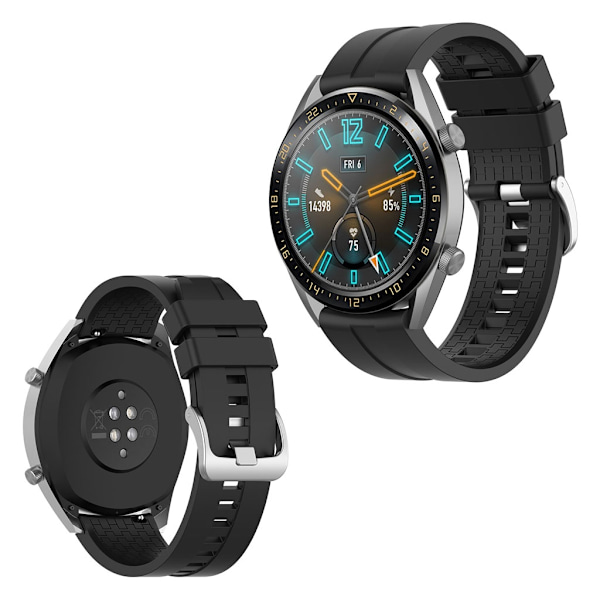 Huawei Watch GT holdbar silikone Urrem - Sort Black
